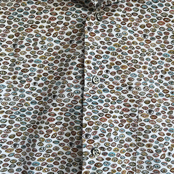 St. Croix button down collared shirt (eye print) - Picture 3 of 6